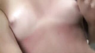 First anal experience for young brunette model at casting