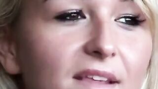 The girl got on her knees and started to suck after anal sex