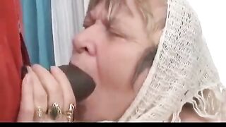 A black guy with a huge cock fucks his grandmother