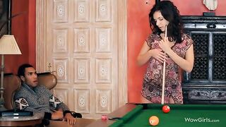 A beautiful girl receives a wonderful cunnilingus from her boyfriend