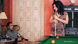 A beautiful girl receives a wonderful cunnilingus from her boyfriend