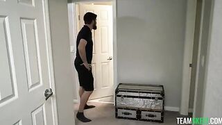 A guy gently licked the sweet red pussy of his girlfriend