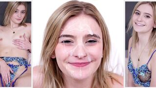 We look and excited, guys! The blonde teen smokes a cock