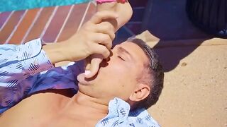 Kiss her ass before you get your cock up it!