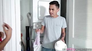 Hahaha… You’re sniffing my panties pervert! Come smell my pussy!