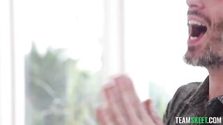Redhead girl removed the condom and continued to engage in passionate acts
