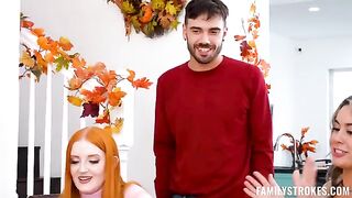 The Thanksgiving tie breaker is a red head threesome