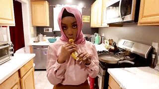 A black guy fucked a silly American girl