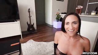 She will end up covered in cum after giving a blowjob
