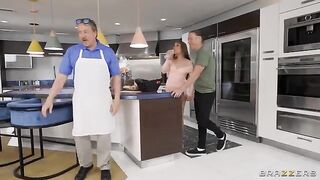 A new neighbor gets her anal hole oiled up