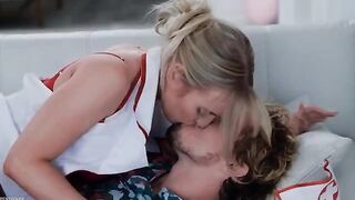 Nurses wearing stockings achieve squirting orgasm with their patients