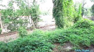 Blonde mature gets fucked right on the public street