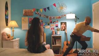 Freshman girl breaks the rule and fucks with professor