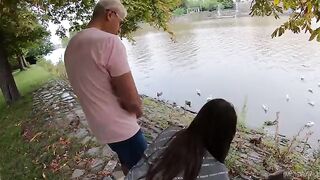 Feeding ducks with beavers and creampie sex with Serina Gomez – Part 1