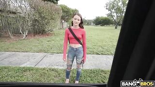The girl is ready to do anything for money, even to have sex