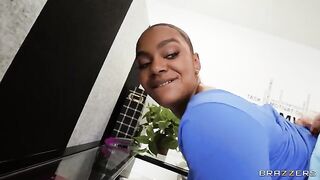 Shadowing the office slut, a steamy scene of interracial action