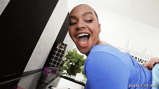 Shadowing the office slut, a steamy scene of interracial action