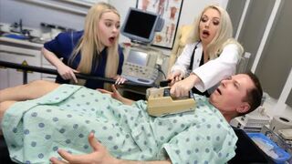 The doctor called the nurse to have a threesome sex