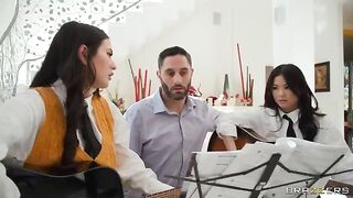 The cute girl was fucked in stockings and chulki