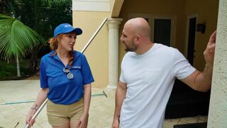 My hot redhead MILF pool girl’s amazing ass