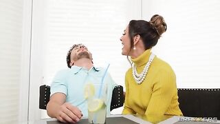 A classy woman from the suburbs gets obsessed with cum, fulfilling her desires