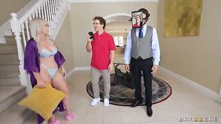 A man watches as his wife is fucked by another man in a bold act of куколд