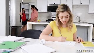 Unforgettable big natural tit threesome