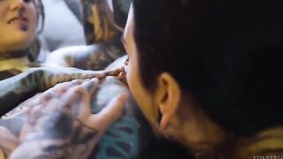 Girl in anal sex with a lesbian strap-on, inspired by adventurous content