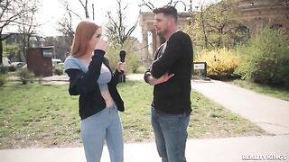 Sex in the middle of two redheads' boobs. Very ginger