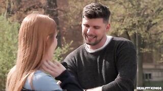 Sex in the middle of two redheads' boobs. Very ginger