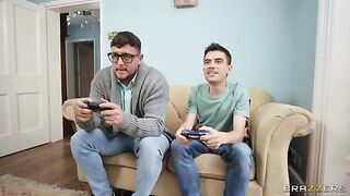 The man came home and caught his friend's wife in a compromising situation