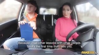 He gave me the license, and I gave him my body in the car