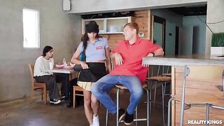 A girl allowed a guy to finish in her mouth, it was incredible