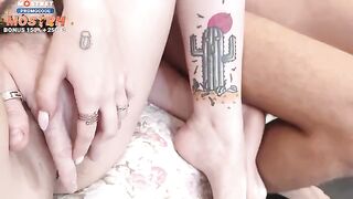 Four college sluts fucked at a wild party