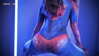 A seductive girl in latex cosplay gets fucked hard in this spicy scene