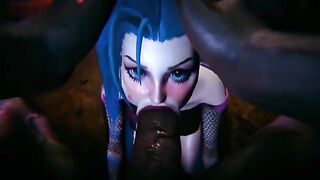 Big Black Cock fucked Jinx and Vi in 3D action