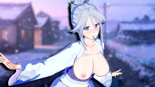Hentai with 3D animation of Shirayuki Tomoe's passionate scenes