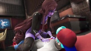 Cheating BF gets ass fucked by GF’s MILF mom in FNF