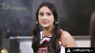 Kendra Spade and Vanna Bardot in a steamy detention scene with Eliza Ibarra