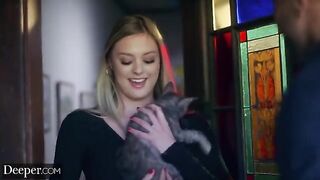A hot girl is fucking with a man in a uniform, showcasing intense passion