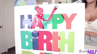 Busty stepmom Victoria June gets her birthday wishes fulfilled