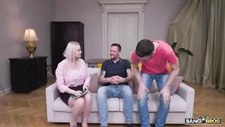 Two cocks are not enough for this hot blonde to handle. She takes on more