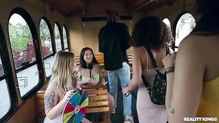 A girl has no panties at the party and gets fucked