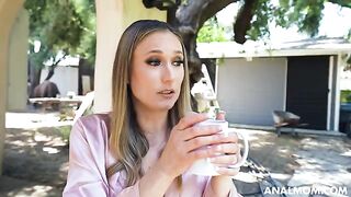 A mature woman received an anal orgasm