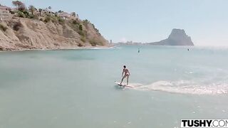 Relaxing holiday with intense anal sex right by the pool