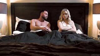 The couple has a night of passion on the bed together