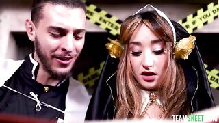 Cosplay sexy girl has sex on All Saints’ Day