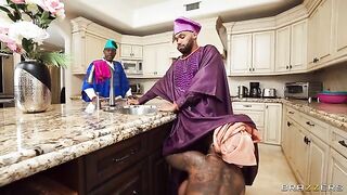 A super hot ebony threesome with a hole lot of action