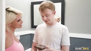 Mom gives me a blowjob and fulfills all my desires