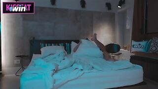 Girl came to her stepbrother's room after a party and got fucked hard